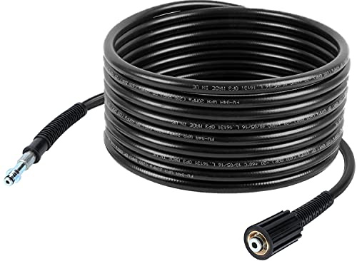 McFilter | Hochdruckschlauch 10m, NW 6 x 1, 200 bar, 60 °C, Anschlüsse M22/ Stecknippel 10mm (Pistolenanschluss) für Hochdruckreiniger