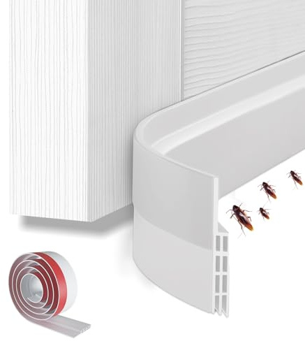 Door Draft Stopper Weather Stripping: Ohuhu 39 L x 2 W Under Door Bottom Seal Strip Sweep - Backing Adhesive Blocker Gap Filler Flexible Noise Insulation Draft Guard Bottom of Door Garage