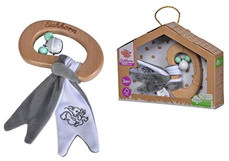 Eichhorn - Baby Pure Rassel - aus FSC 100% zertifiziertem Buchenholz, nachhaltiges Holzspielzeug, mit Knisterfolie, BPA frei, für Kinder ab den ersten Lebensmonaten geeignet
