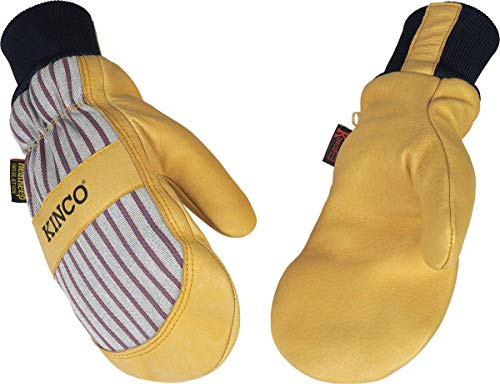 Kinco - Arbeits- und Skihandschuh aus Leder, Heatkeep Isolierung, (1927KWT), Goldfarben, XL (Packung 1)