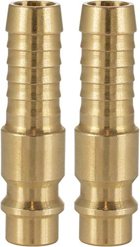Poppstar 2x Druckluft-Stecknippel NW 7,2 mit Schlauch-Tülle Ø 10mm für Druckluft-Anschluss