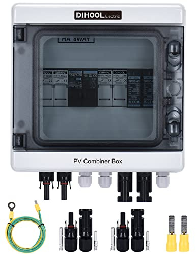 Solar PV Überspannungsschutz Anschlusskasten DC1000V 2 String Blitzschutz Für PV anlage Photovoltaik IP65 Gehäuse(2 in,1 out)