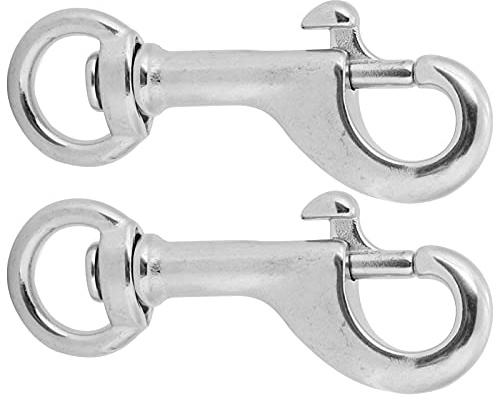Mosquetón de Perno Giratorio de Buceo, Cómodo de Usar Acero Inoxidable 316 Mosquetón de Ojo Giratorio de Acero Inoxidable Estructura Razonable para Hardware Marino para Correas