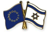 Generisch Freundschaftspin EU Israel - Europa Flagge Fahne Anstecker Button Metall NEU Anstecknadel