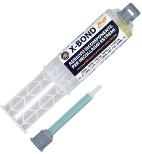 ADESIVO BICOMPONENTE PER INCOLLAGGI ESTREMI IN SIRINGA MISCELATORE 25ml SIGILL X-BOND
