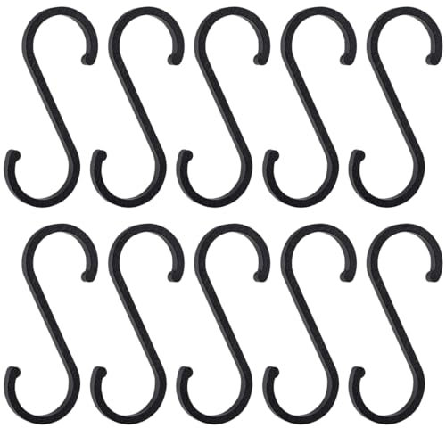 AEIOPRS 10 pezzi Ganci a S in Alluminio, Multifunzione, per Pentole e Padelle Sospese, Vestiti, per Bagno, Camera da Letto, Ufficio