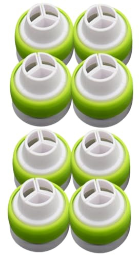 Amosfun 8pcs Pipe Tip Coupler Adaptor Large Piping Tips Russian Couplers Nozzle Converter Cake Decorating Easy to Swap
