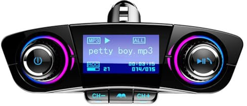 Nsssunnre Lettore per Auto BT06 Lettore MP3 Bluetooth per Auto Multifunzionale Bluetooth Multi-Lingua MP3 Display LCD Universale