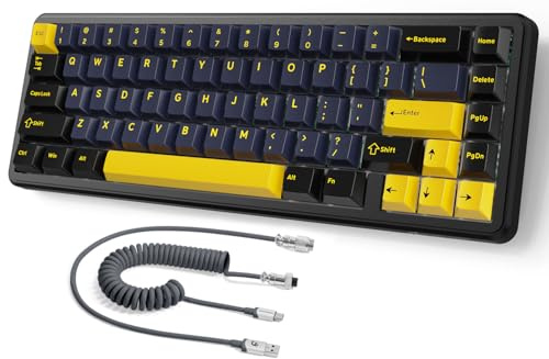 MAMBASNAKE ATTACK SHARK X65 HE Rapid Trigger-tangentbord, 0,01mm RT-noggrannhet, 8Khz 60% Trådad Magnetisk Switch-Speltangentbord med 8Khz-kabel, Justerbar Aktivering, SnapTap, för PC/Mac,Starry Black