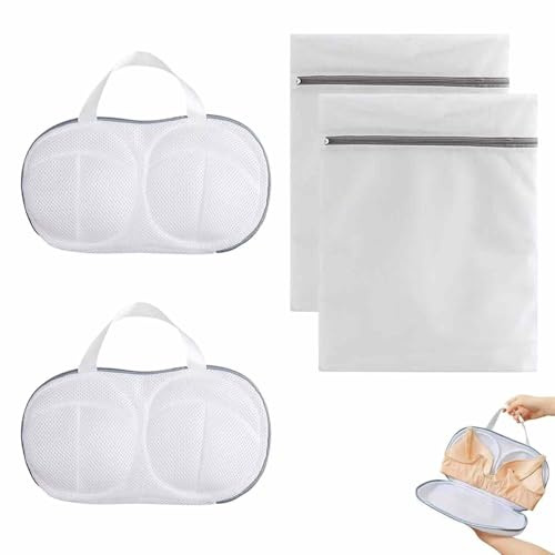 Unterwäsche Wäschesäcke Mesh Maschinenwäsche Anti, Wäschenetz BH 2 Stück + Netz-Waschbeutel + Qualitätsmaterial + Ideal für empfindliche Wäsche + Praktisch für Reisen