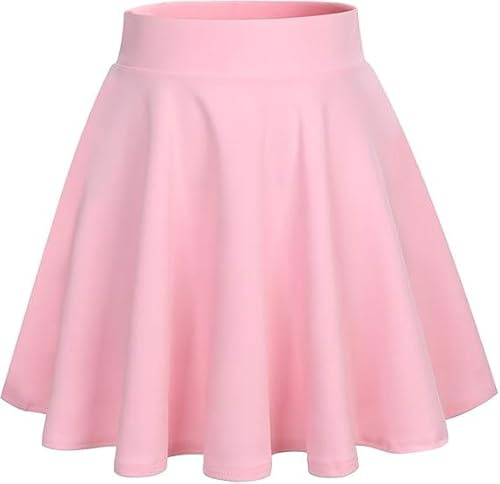Avidlove Damen Mini Rock Kurz Faltenrock Elegant Skater Röcke Freizeitrock | A-Linie Hohe Taille Schnitt, Elastische Solid Basic-Stil, Vielseitige Minirock für Tennis Tanz Karneval Halloween Kostüm