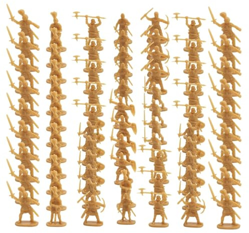 Generisch Zinnsoldaten, Miniatur Figuren Antike Krieger, 100x Miniaturen historische Modellstatuen als Brettspiel für Mädchen und für Bildungsprojekte Rollenspiel und Kuchendekoration
