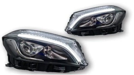 YUCHUJCGSS Faro Principale Per Benz W176 A45 2013-2018 Auto Fari Anteriori A LED DRL Lente Del Proiettore Accessori Auto Dinamici Fari Fanali Anteriori(For Halogen)