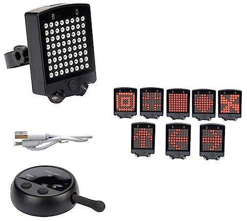 UPKOCH Segnali di Svolta LED per Bicicletta Wireless Telecomando, Luce Posteriore Ricaricabile Usb, Materiale Abs, Adatti per Mountain Bike e Bici per Ragazzo Ragazza
