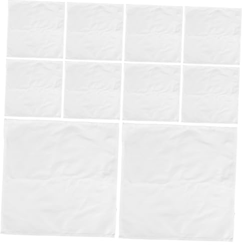ASAKKURA Lot De 10 Serviettes De Table En Tissu Lavables Réutilisables En Coton Blanc