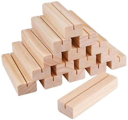 16 Pezzi 10x3x2cm Portacarte in Legno