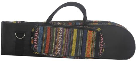 ELAYARD Bolsa para Trompeta Acolchada con Diseño Étnico Compacto y Ligera Compartimento Lateral para Accesorios Doble Cremallera Flexible Funda de Transporte Resistente para Trompeta de