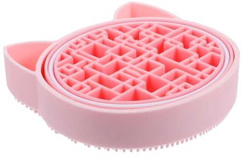 WRITWAA Tapis de Nettoyage en Silicone Rose Coussin Nettoyant Polyvalent et Support de Séchage pour Pinceaux de Maquillage Adapté à Toutes Tailles de Pinceaux