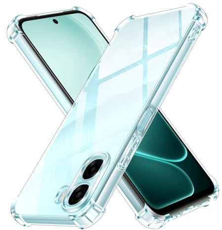 iVoler Cover per Oppo A6x / A6k 4G / 5G, Custodia Antiurto Anti-Graffio Trasparente per Assorbimento Degli Urti con Paraurti in TPU Morbido, Sottile Morbida in Silicone TPU Case