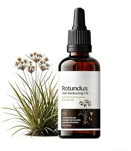 Nyvoris Cyperus Rotundus Oil for Hair Removal, Cypress Rotundus Oil Organic Cold Pressed for Reducing Unwanted Hair, Soothing & Moisturizing, Hair Reducing Oil for Face & Body
