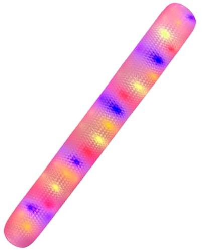 DAGLLGEW Poolnudlar, 153 cm PVC bärbar slät uppblåsbar poolnudel med ljus för simning, strand, flytande, sjö, fest