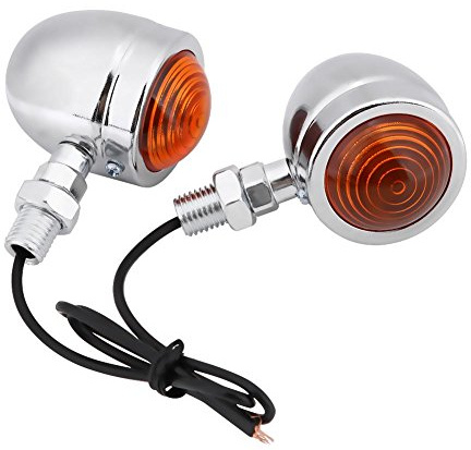 2 pezzi/paio Indicatori di direzione moto Indicatori di direzione, 12V 3W Luci dei freni per moto Fendinebbia Fari Proiettile Luce posteriore lampeggiante Indicatore luminoso