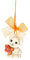 THUN Pasqua 2023, Addobbo Pasquale Coniglietto con Fiore in Ceramica Decorata a Mano, Linea Pasqua Favolosa, 4x4x6 cm h