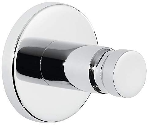 tesa EXXCELLENT Handtuchhaken, verchromt - Bad-Haken zur Wandbefestigung ohne Bohren, inkl. Klebelösung - 37 mm x 37 mm x 37 mm