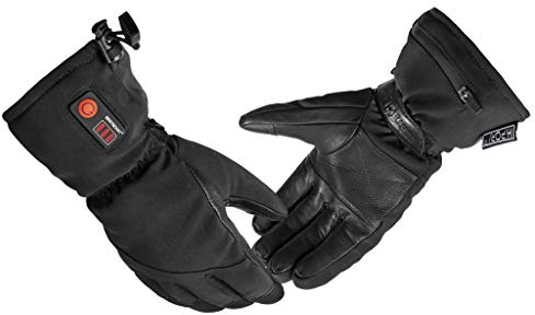 BERTSCHAT Beheizte Handschuhe PRO | Wiederaufladbar | Winterhandschuhe aus Ziegenleder für Männer & Frauen | Touchscreen | Funktioniert bis zu 8 Stunden
