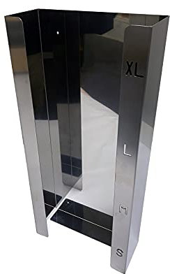 MEDDAX Edelstahl Handschuhhalter Quadro flat 238 x 520 x 93 mm für Größen S, M, L und XL Edelstahlspender EINFÜHRUNGSANGEBOT