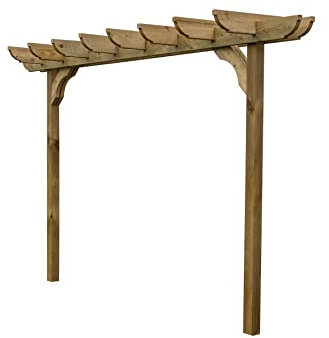 Corbel Double Beam Pergola, Arch Plant Climbing Arbour (3m One Wire Kit, Light Green(Natural))