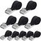 10PCS Cinghia di Ancoraggio, 25mm x 1m, Portata 250kg, Cinghia di Fissaggio, Cinghie a Cricchetto con Blocco a Morsetto, per Portabici Moto Cinghie di Fissaggio Robuste, DIN EN 12195-2 Nero