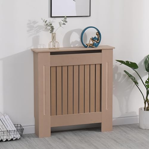 AVD Designs Small Medium Large MDF White Grey Unfinished Vertical Slats Radiator Cover (Small Unfinished)