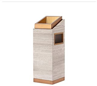 NTTNL Poubelle de Cuisine Poubelle en marbre Robuste 2-en-1 Poubelle et Poubelle de Recyclage avec poubelles cendrier for la Construction du Centre Commercial carré de l'hôtel Maison et Cuisine