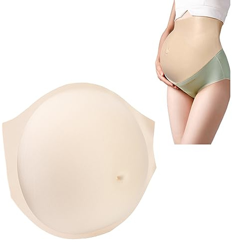 Faux Ventre de Femme Enceinte, 1 à 5 Mois Real Feel Soft Fake Belly Bosse Réaliste pour Photographie, Acteur, Accessoire de Performance, Cosplay, Parodie, 14,6 X 12,2 X 2,8 Pouces