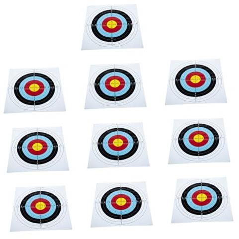 KICHOUSE 10St Zielpapier für Pfeil und Bogen schiessscheiben schießsport Bullseye-Bogenschießziel Zielaufkleber schießen Bogenschießen Ziele Übungsausrüstung für das Bogenschießen