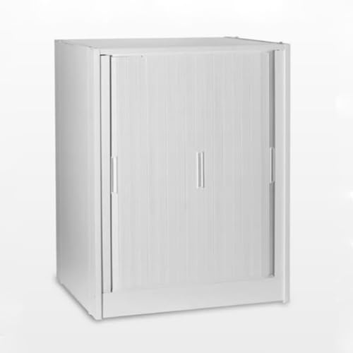 LIBEROSHOPPING.eu - LA TUA CASA IN UN CLIK Mueble para lavadora con cierre de persiana horizontal, 71 x 60 cm, color blanco