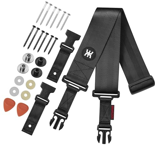 Amumu SNAPLOCK Pro Guitar Strap - Quick-Release Buckle, Fits Bass, Electric Guitars