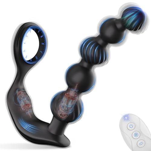 Warmfeel Prostata Stimulation Männer Anal Vibrator mit Penisring Sexspielzeug für Die Männer, Analvibratoren Vibratorensets für Mann, Anal Buttplug Vibrator mit 10 Vibration, Anal Sex Toys für Paara