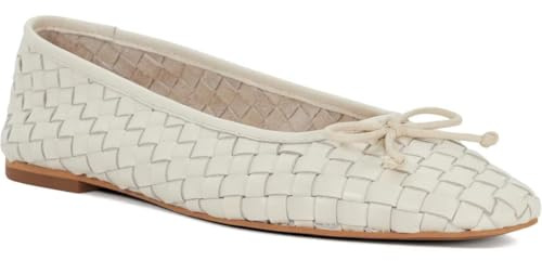 Dune London Ladies HEAT Woven Leather Bow Detail Ballet Pumps Size UK 6