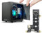 ElectroCookie Mini PC Case for Raspberry Pi 5 with M.2 NVMe SSD PCIe HAT and Active RGB Lighting Cooler (Black Case + M.2 HAT[X1001])
