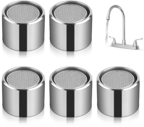 5 Stück Strahlregler M22, Wasserhahnfilter, Sieb für Wasserhahn mit Innengewinde, Wasserhahn Belüfter, mit Messinggehäuse, für Bad, Küche Wasserhahns