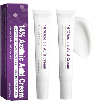 2PCS 14% Aze-Laic Ac-Id Acne Cream- Aze-Laic Ac-Id Dark Spot Cream,Dark Spot Remover For Face,Pimple Creams,Rosacea Cream For Face with Niacinamide&Hyaluronic acid,Glowing&Moisturising