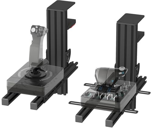 Lot de 2 Supports de Table pour joysticks Logitech, Thrustmaster et VKB Hotas – Compatible avec X52/X52 Pro/X56/X56 Rhino et Plus Encore