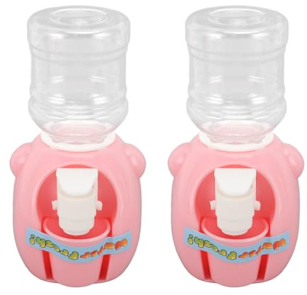 bluebone 2 piezas mini dispensador de agua juguete pequeño escritorio lindo dispensador de agua miniatura decoración del hogar para niños y niñas