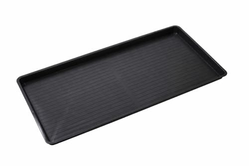 Easy Act Anzuchtschale ungelocht 110 x 55 x 5 cm, schwarz, Kunststoff Pflanzschale Saatschale für Samen und Jungpflanzen