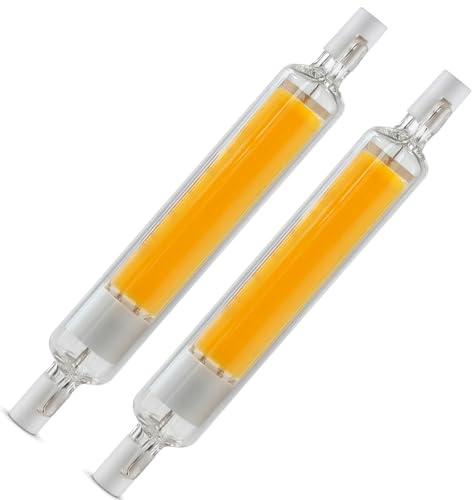 DafuDaGui R7S LED 118mm dimmbar 30W, R7S LED Lampe Ersatz für 300W J118mm Halogenstab, Warmweiß 3000K 3000LM, AC 230V, kein Flackern, 360° Abstrahlwinkel, CRI>85 – 2 Stück