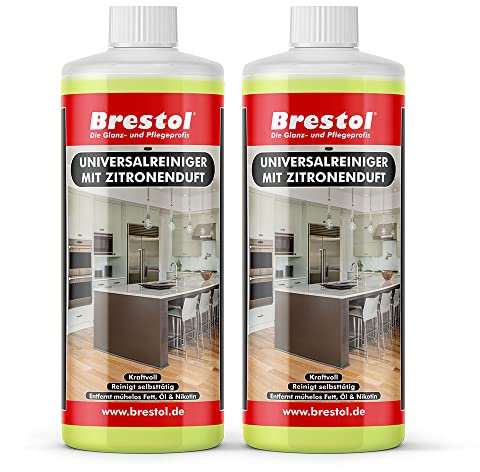 FETTLÖSER Zitrone 2x 1000 ml - Konzentrat Öl Ruß Nikotinentferner Allzweckreiniger - Poolreiniger Küchenreiniger Reinigungskonzentrat