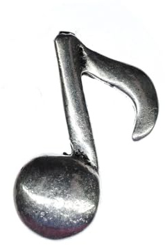 Miniblings Noten Brosche Pin Anstecker Musik Achtelnote silber Note | Kleines Statement für Revers und Jacke, ein kleines Detail mit Wirkung