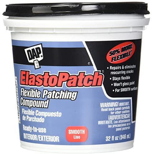 DAP ElastoPatch Smooth Flexible Patching Compound, White, 32 Oz (7079812278)